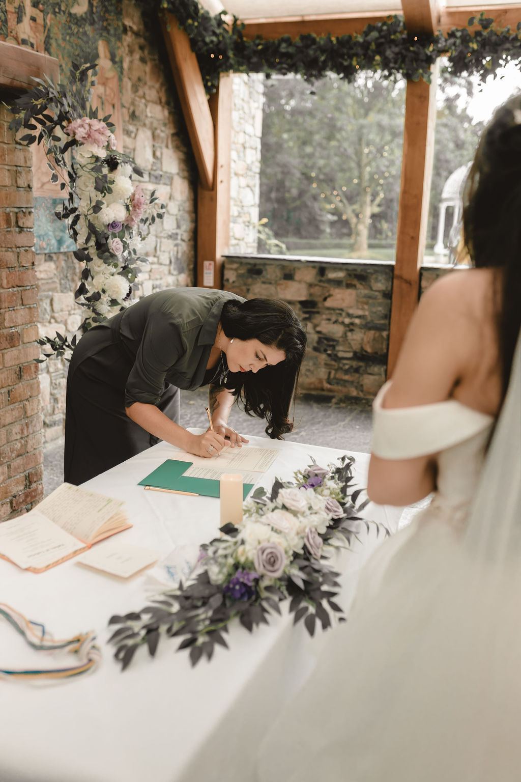 Signing the marriage register